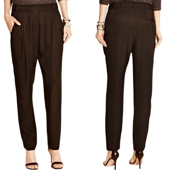 3.1 Phillip Lim Silk Crepe Draped Pocket Tapered Pull On Pants - Picture 2 of 10